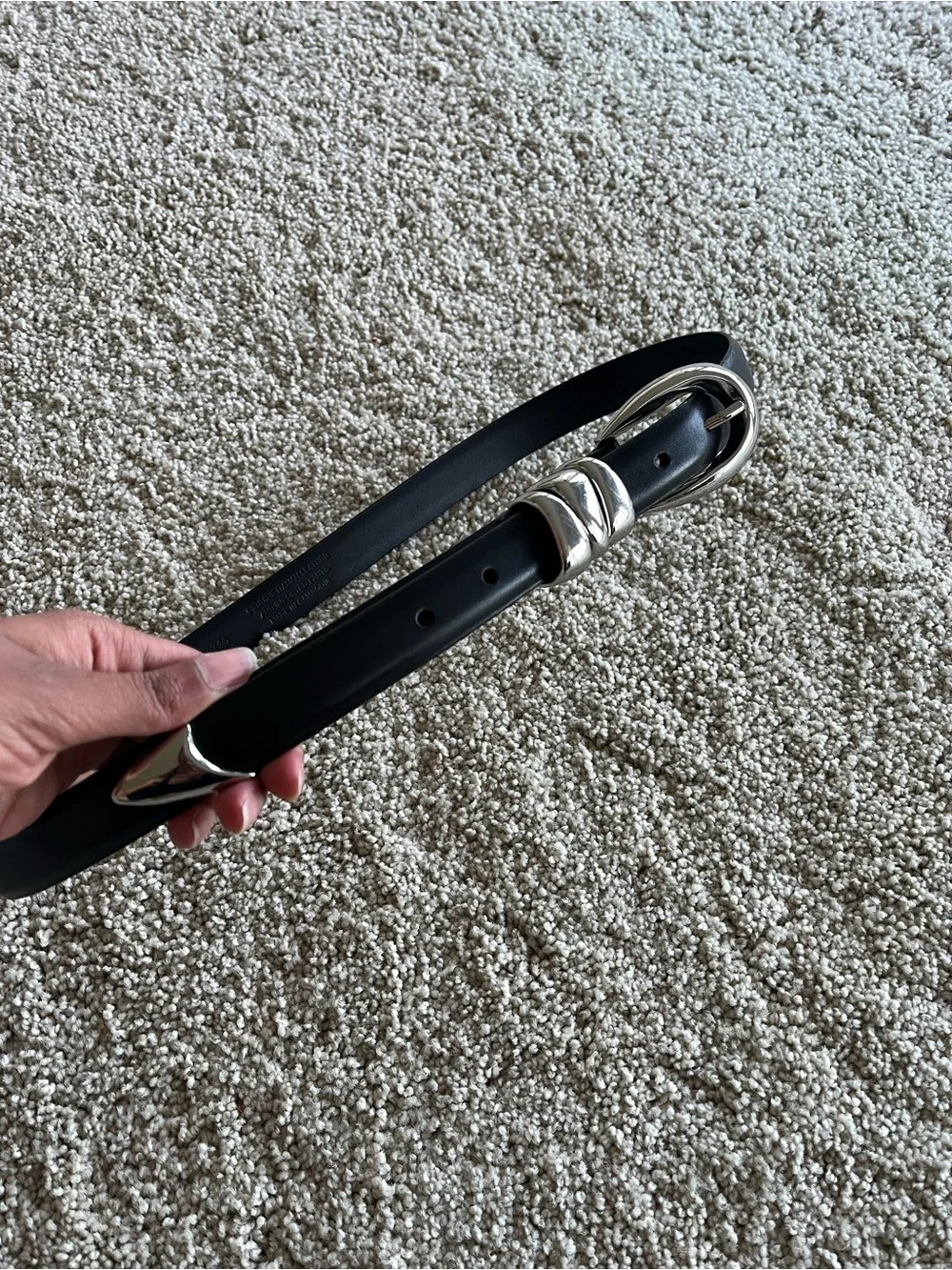 Madewell Triple Metal Keeper Belt in Leather